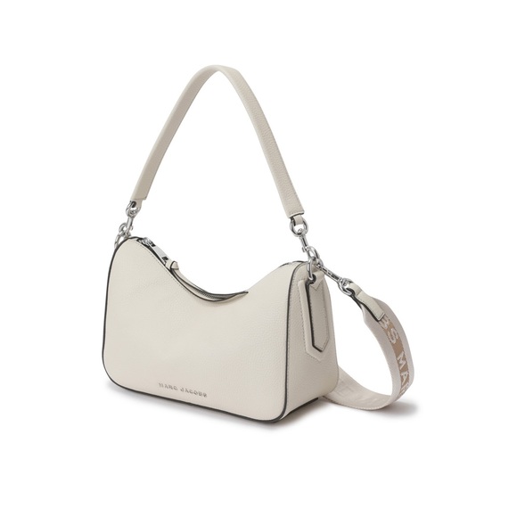 Marc Jacobs convertible shoulder hobo bag/purse with logo strap in marshmallow - Picture 6 of 12